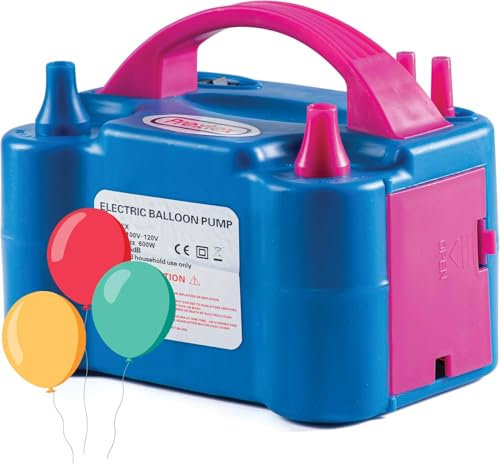Electric Balloon Pump, Portable Dual Nozzle High Power (AC220-800W) Balloon Inflator Blower Pump for Party, Wedding, Birthday, Activities and Festival Decoration