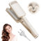 Welleneisen für Haare, 32mm Lockenstab Große Locken mit 4 Temperatur Reisegröße Beach Waves Lockenstab Tragbarer Französischer Wellen Lockenstabe Mermaid Hair Waver für Alle Haartypen (Beige)