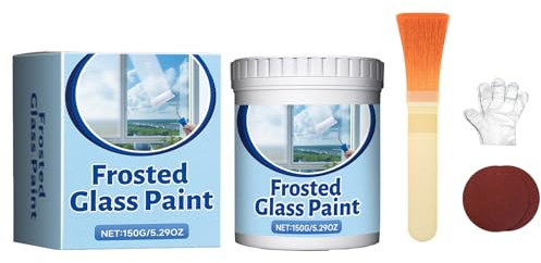 Peinture pour Verre Dépoli à Base d'eau,Verre Dépoli de la Salle de Bain,Peinture Aérosol Givrée pour Verre Dépoli,pour Effets Givrés,Mat,pour Salle de Bain 150g