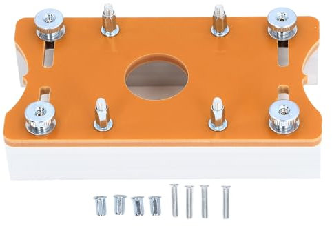 DriKou Wood Router Table Insert Plate, Aluminum Alloy Slotting Positioning Plate for 65mm Router Woodworking Tools