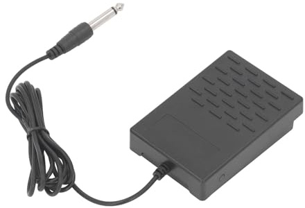 Universal Sustain Pedal für Elektrische Tastaturen mit Momentaner Fußschalter Reduziert die Schallverzögerung 6,35 Mm Stecker Schwarzes Haltelable -ABS -Metallkonstruktion (BLACK)