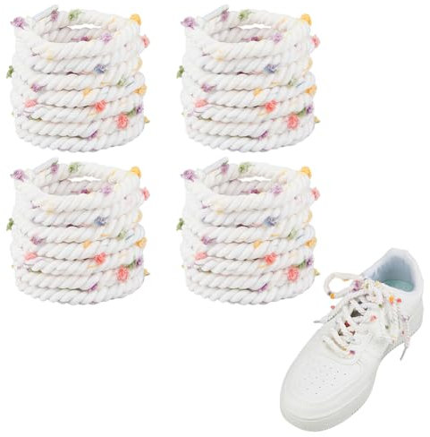 SUPERFINDINGS 4 pares de cordones coloridos de 7 mm de grosor con cordones redondos gruesos para zapatos de deporte, zapatillas y zapatos casuales 1,2 1,22 m