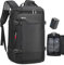 ibeacos Vakuum rucksack, 60L Erweiterbar Handgepäck Rucksack, Reiserucksack Handgepäck Flugzeug, 17 Zoll Laptop Rucksack, Wasserabweisend Kabinenrucksack für Reise, Schwarz