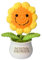 QMVMV Teacher Appreciation Gifts - Handmade Positive Sunflower Crochet Pot Presents, Birthday Christmas End of the Year Teacher Gifts from Students