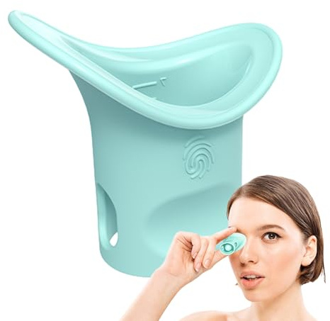 AugenspüLung AugenspüLbecher, Augenspülbecher Silikon, Weicher Augenbad-Augenreinigerbecher Mit Skala Zum Waschen Der Augen, Sanft Zur Augenreinigung, Augendusche Set
