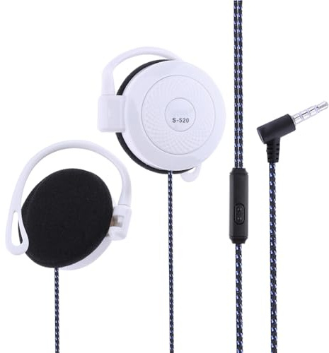 Clip On Kabel -Ohrhörer - Kabel - -Clip -Kopfhörer | 3,5 Mm Stereo -Ohrhaken -Ohrhörer | Verwendung Für MP4 -Spieler, Spiele Und Aktivitäten Im Freien | Sichere Passform Für Bewegung, Joggen, Wande
