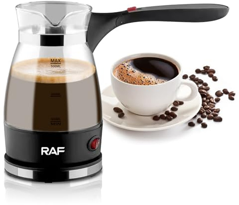 BORDEAG Cafetière Turque Electrique Avec Poignée, 500ml Machine À Expresso À Induction, Machine À Café Électrique Turque, Cafetière Électrique Turque, Pour La Maison