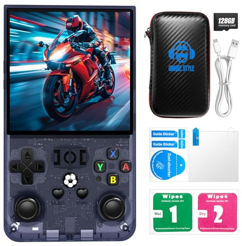 R36MAX Retro Handheld Game Console, 4.0 IPS Display, 720x720 Resolution, Linux System, 64GB, Support 18,000+ Classic Games, 4000mAh Battery, with Case
