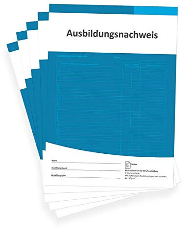Berichtsheft Ausbildung/Ausbildungsnachweisheft täglich/wöchentlich - 3er SET (DIN A4, 28 Seiten, 1 Woche je Seite, Montag bis Sonntag)