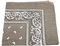 Unbekannt [UK Verkäufer] Herren/Damen Bandana Kopftuch Halstücher Paisley 100% Cotton - Hellbraun, One size