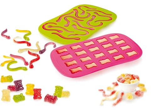 Tescoma 629580 Moule à bonbons en caoutchouc Rose/vert