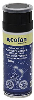 Cofan Pintura Acrílica Reflexiva | Envase de 400 ml | Fluorescente | Poder Luminoso en Superficies Blancas