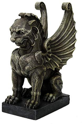 Pacific Giftware PT Geflügelter Löwe Gargoyle Dekofigur aus Kunstharz
