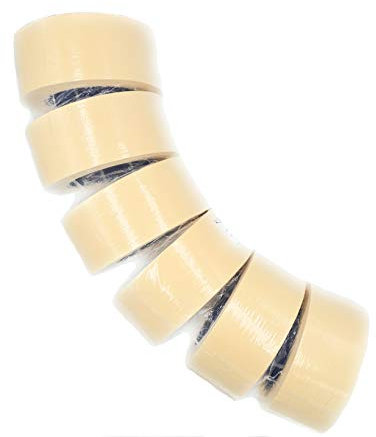 ACIT, Ruban de Masquage, Tour de 6 rouleaux, adhésif de Masquage pour Travaux de Peinture, 50 m x 50 mm, Ne Laisse Aucun Résidu