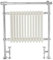 Milano Elizabeth Chrome White Heated Towel Rail Overhanging Rail - 930mm x 790mm