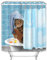 Xlabor Lustig Tier Duschvorhang 240x200 Wasserdicht Anti-Schimmel Stoff mit 12 Duschvorhangringen Waschbar Duschvorhang 240x200cm Motiv A