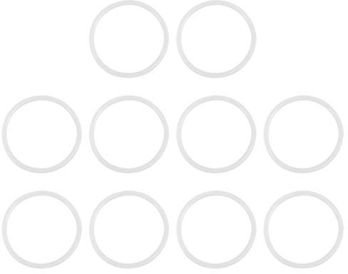 X AUTOHAUX Silicone O-Rings, 45mm OD 38.8mm ID 3.1mm Width VMQ Seal Gasket for Compressor Valves Pipe Repair, White, Pack of 10