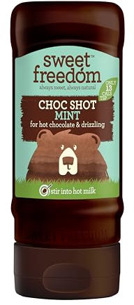 Sweet Freedom CHOC SHOT Mint - 320 g | Natural Great Taste With Sweetness Derived from Fruit | Ideal for Coffee, Baking & Dessert | No Preservatives or Allergens | Vegan | Only 13 Cal Per Teaspoon