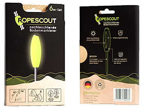 Glow Ground Marker | 6er-Set | Zur markierung von Wegen und Abgrenzungen | Made in Germany [hohe Leuchtkraft, Lange Leuchtdauer]