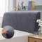 TAOCOCO Bett Kopfteil Bezug, Stretch Schonbezug, Staubdichte Schutzhülle für gepolsterte Schlafzimmer Kopfteil, Weicher Silberfuchs Pelz Stoff, Waschbar, All In One Design, Grau 180-200 cm