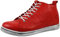 Andrea Conti Damen Stiefelette Leder High Top Sneaker Reißverschluss 0348734, Größe:41 EU, Farbe:Rot