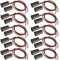 VISSQH 10pcs Interrupteur Magnétique FenÊTre Porte,Capteur de Porte magnétique, sécurité à encastrer Porte fenêtre Contact magnétique Interrupteur,Commutateur Magnétique Normalement Fermé（Marron）