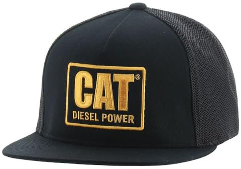 Caterpillar Herren Diesel Power Flat Bill Cap Baseballkappe, Schwarz, Einheitsgröße