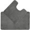 Allure Luxury Two Piece Bath & Toilet Mat Set, Non-Slip, Deep Pile Soft & Absorbent Microfibre, Quick Dry, Easy Care (Charcoal Grey)