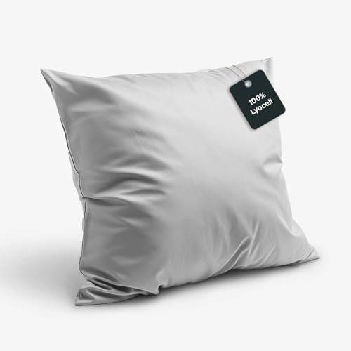 twenty:three® | Kissenbezug 40x80 cm Light Gray - 100% Tencel™ Lyocell (Lyocellfasern) - Kissenhülle, Kopfkissenbezug, Reißverschluss, Ultraweich, Hochwertig, Ganzjährig