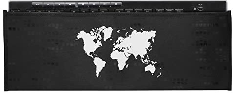 kwmobile Keyboard Cover Compatible with Logitech MK270 Wireless - Dust Cover PC Keyboard Fabric Case - Travel Outline