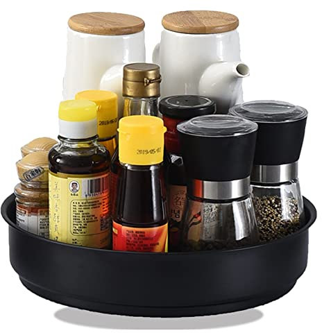 PIGPIGFLY Rotating Spice Rack for Kitchen, Kitchen Spice Rack, Rotating Spice Rack for Storing Spices and Jars in The Pantry, Stainless Steel Spice Organizer(31cm)