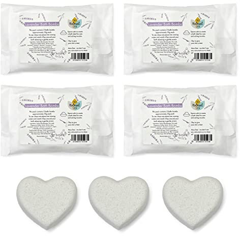The Natural Spa Badebomben 4 x 3er Pack Lavendel| Natürlich | Keine synthetischen Duftstoffe | Kein Farbstoff | Frei von Phthalaten | Talkumfrei