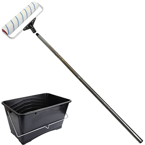 Puma 12 Paint Roller Floor Painting Kit with 15L Scuttle with Extension Pole 0.95m DIY Home Improvement Decorating