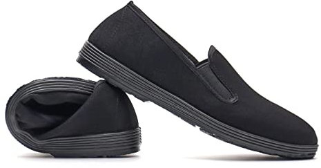 Zapatillas Kung Fu/Artes Marciales/Tai Chi Suela Goma Unisex Lona Negro EU 38