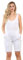 Style Lockers® Ladies Cherry Berry Shorts - Women Plain Capri Length Stretch Fit Pull On Elasticated Waist Summer Crop Short Pants (White, UK 20)