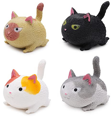 Toyland® 12 cm Angry Squeezy Cat Stress Ball – Neuartiges Quetschspielzeug – Sensorisches Spielzeug (1 at Random)