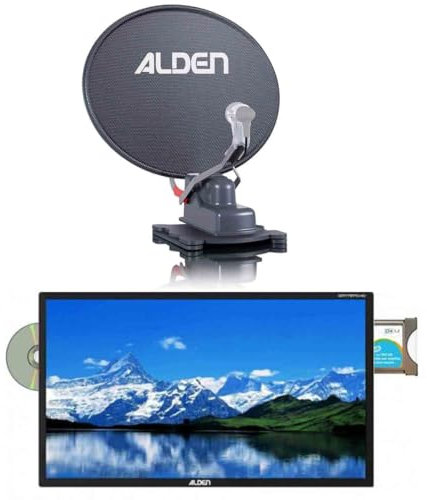 Pack ALDEN Onelight Parabole Satellite Automatique 60cm + TV LED 24 60cm SATMATIC AIO