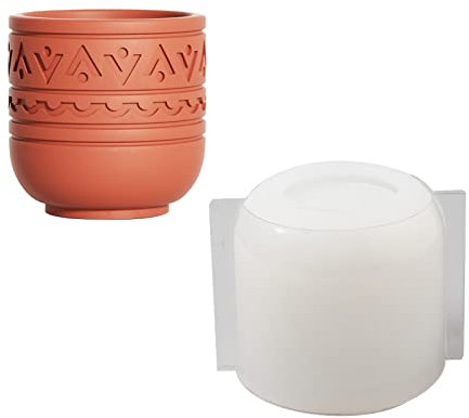 BOOWAN NICOLE Moules totem en silicone pour pots de bougies en béton faits à la main (EU-SH0931-1)