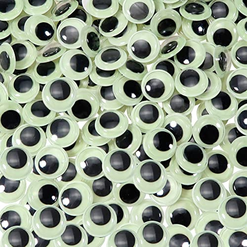 TOAOB 300 Stück Fluoreszierende Wackelaugen Selbstklebend 15mm Augen | zum Basteln, Wiggle Googly Eyes, für DIY Scrapbooking, Kunsthandwerk Dekoration Zubehör