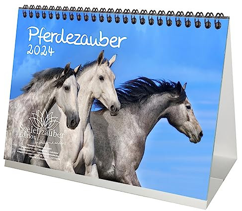 Pferdezauber DIN A5 Tischkalender für 2024 Pferde und Fohlen - Seelenzauber