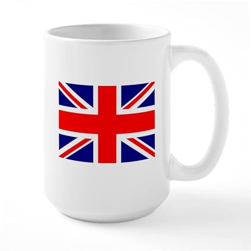 BAAROO British Flag Or Union Jack Large Mug Ceramic Coffee Mug, Tea Cup 15 oz
