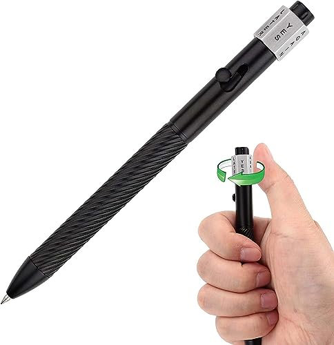 SMOOTHERPRO Fidget Pen/Bolt Action Kugelschreiber | Kompatibel mit Pilot G2 Minen | für Geschenke Business EDC Büro (FSM648) | Farbe Schwarz