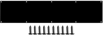 GALOFAY Door Metal Kick Plate 6x28 inches Aluminum Decorative Plates Protector for 30 inches Front Doors, 18 Ga Thickness 6''x 28'' (Black), ALKP6X28BLACK