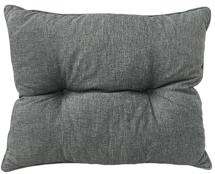 Pillows24 - Loungemöbel Kissen | Rechteckige Rückenkissen 50x40 für Outdoor | Auflagen, Kissen & Polster für Gartenmöbel, Rattanmöbel, Lounge & Sessel | Made in EU | Dunkelgrau