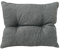 Pillows 24 Lounge Kissen Outdoor Rückenpolster für Rattanmöbel – (60x40 cm/Hellgrau) - Lounge Rückenkissen Outdoor, Ersatzkissen für Garten Lounge, Komfort-Auflage für Loungemöbel