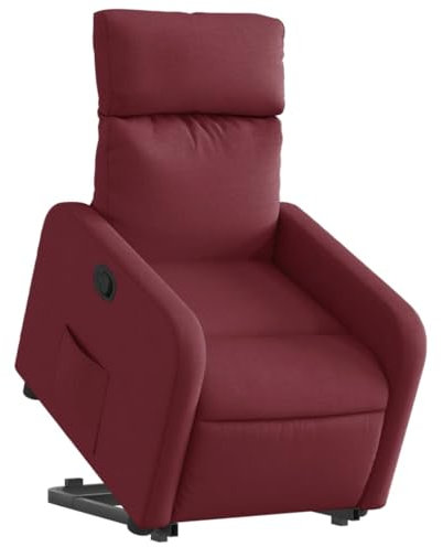 vidaXL Poltrona Alzapersona Reclinabile Rosso Vino in Tessuto