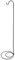 Mnaocz 47.2in Shepherds Hook,Black Iron Bird Feeder Pole with Round Base,Heavy Duty Garden Hanging Pole Stake for Garden Hanging Plant,Lantern,Bird Nests
