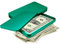 Geldkassette aus Metall, Grün, für Bargeld, einreihig, Geldhalter, Geldspar-Organizer, Geldgeschenkbox, Organizer, Geldaufbewahrungsbox mit Deckel, Geldorganizer für Bargeld, 2 Stück