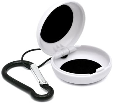 LICQIC Earplug Case, Ear Plug Carrying Cases Portable Loop, with Travel Keychain for Travel, Outdoor Activities, Keychain, Earbud Storage (White)