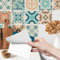 Muralo - Fliesenaufkleber Klebefliesen Selbstklebende Fliesen für Küche Bad Möbel Schrank Wand Mosaikfliesen Küchenruckwand - Pastellfarbenes marokkanisches Mosaik Motiv - 24 Stück 10x10 (60x40cm)